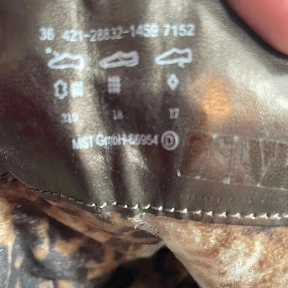 Bugatti Platform Green/Brown Leather Boots Size 36/6 - Picture 12 of 12